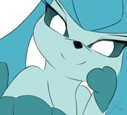 Rule 34 | animated, animated gif, anus, ass, creatures (company), furry, game freak, gen 4 pokemon, glaceon, huge ass, looking at viewer, naughty face, nintendo, pokemon, pokemon (creature), pussy, sitting, smile