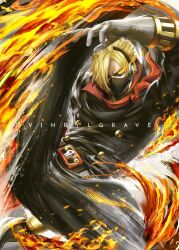 Rule 34 | 1boy, artist name, blonde hair, commentary, curly eyebrows, english commentary, fire, gauntlets, hair over one eye, headphones, high kick, kicking, male focus, mask, mouth mask, official alternate costume, one eye covered, one piece, red scarf, sanji (one piece), scarf, short hair, solo, sunglasses, vinrylgrave