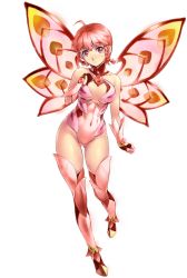 Rule 34 | 1girl, ahoge, bare shoulders, bodysuit, boots, braid, breasts, cleavage, cleavage cutout, clenched hand, clothing cutout, covered navel, fairy, fairy wings, female focus, full body, gloves, groin, halterneck, hand on own chest, hands on own chest, highleg, highleg leotard, large breasts, leotard, looking at viewer, multicolored wings, official art, original, red eyes, red hair, sarah (sennen sensou aigis), sarah spirit of copper, sennen sensou aigis, short hair, side braid, sidelocks, solo, thigh boots, thighhighs, transparent background, turtleneck, twin braids, uchiu kazuma, wings