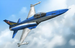 Rule 34 | aircraft, airplane, area 88, cloud, day, f-20, f-20 tigershark, fighter jet, flying, jet, kazama shin, military, military vehicle, missile, pilot, realistic, signature, vehicle focus, zephyr164