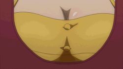 Rule 34 | 1girl, animated, animated gif, asobi ni iku yo!, breasts, breasts squeezed together, cleavage, close-up, kinjou manami, large breasts, lowres, screencap, solo