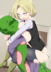 Rule 34 | 1boy, 1girl, android 18, animankan, blonde hair, blue eyes, breasts, dragon ball, dragonball z, highres, penis, piccolo, sex