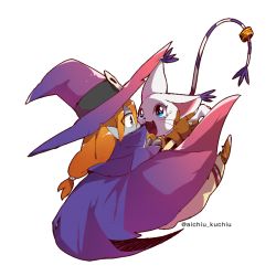Rule 34 | animal ears, cat, cat ears, colored skin, digimon, gloves, grey skin, hat, holy ring, jewelry, ring, tail, tailmon, wizard, wizard hat, wizarmon
