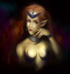 Rule 34 | 1990s (style), bishoujo senshi sailor moon, breasts, long hair, pointy ears, queen beryl, realistic, red hair