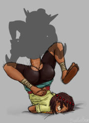 Rule 34 | 1girl, ajna (indivisible), anal, artist name, beegobee, clothed sex, dark skin, indivisible, sex, tagme