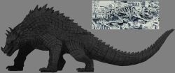 Rule 34 | 202vincent, anguirus, giant, giant monster, godzilla: king of the monsters, godzilla (series), highres, kaijuu, legendary pictures, monsterverse, ruins, skeleton, toho