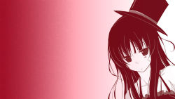 Rule 34 | 00s, 1girl, akiyama mio, don&#039;t say &quot;lazy&quot;, female focus, gradient background, hat, highres, k-on!, monochrome, solo, top hat