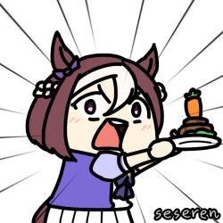 Rule 34 | 1girl, animal ears, animated, animated gif, carrot, food, lowres, open mouth, seseren, short hair, tail