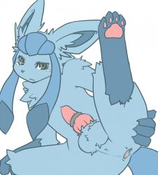 Rule 34 | 1boy, anus, blue hair, claws, cock ring, creatures (company), flat color, furry, furry male, game freak, gaping, highres, male focus, nintendo, pale color, pawpads, penis, pokemon, sex toy, simple background, solo, tail, tears, testicles, white background, yellow eyes