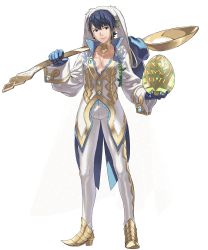 Rule 34 | 1boy, alfonse (fire emblem), animal ears, animal hat, blue gloves, blue hair, easter egg, egg, fake animal ears, fire emblem, fire emblem heroes, full body, gloves, hat, highres, holding, kozaki yuusuke, looking to the side, male focus, multicolored hair, nintendo, official alternate costume, pectoral cleavage, pectorals, rabbit ears, see-through, smile, solo, spoon, streaked hair, transparent background