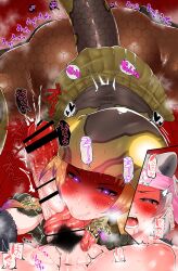 Rule 34 | 1futa, 1girl, african rock python (kemono friends), animal ears, ass, bar censor, black eyes, blush, breasts, brown bear (kemono friends), censored, fellatio, female pov, female pubic hair, futa with female, futanari, heart, heart-shaped pupils, highres, huge penis, inverted nipples, japanese text, kemono friends, large areolae, licking, licking penis, long tongue, medium breasts, multiple girls, muscular, muscular female, nb (pixiv594732), nipples, open mouth, oral, penis, pov, precum, pubic hair, purple eyes, speech bubble, symbol-shaped pupils, thought bubble, tongue, tongue out, veins, veiny penis