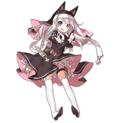 Rule 34 | 1girl, animal ear headwear, animal ears, belt, belt pouch, black dress, boots, cat ears, cat tail, colored shoe soles, cross, cross-shaped pupils, crossed arms, dress, fake animal ears, fang, finger on trigger, fingernails, full body, girls&#039; frontline, gun, h&amp;k p7, habit, hair between eyes, handgun, high heel boots, high heels, holding, holding gun, holding weapon, light blush, long hair, long sleeves, looking at viewer, nun, official art, open mouth, p7 (girls&#039; frontline), pouch, puffy long sleeves, puffy sleeves, purple eyes, saru, shoe soles, simple background, smile, solo, symbol-shaped pupils, tail, teeth, thigh boots, thigh pouch, thigh strap, transparent background, upper teeth only, weapon, white footwear, white hair