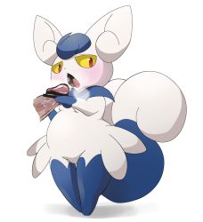Rule 34 | bad id, bad pixiv id, censored, creatures (company), furry, furry female, furry with non-furry, game freak, gen 6 pokemon, highres, interspecies, meowstic, meowstic (female), nintendo, penis, pokemon, pokemon (creature), pokephilia