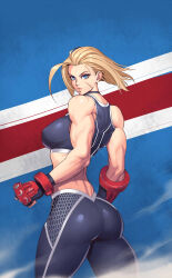 Rule 34 | 1girl, ass, blonde hair, breasts, cammy white, capcom, highres, large breasts, ogami, scar, street fighter, street fighter 6