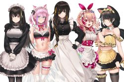 Rule 34 | 5girls, alternate costume, animal ears, apron, bad id, bad pixiv id, bikini, bikini skirt, black bikini, black dress, black eyes, black gloves, black hair, black skirt, blonde hair, blue eyes, braid, breasts, bridal garter, cat ears, cat tail, dano, detached collar, dress, enmaided, eyepatch, frilled apron, frills, girls&#039; frontline, gloves, green hair, hair ornament, hairclip, heart, heart hair ornament, heterochromia, large breasts, long braid, long hair, long sleeves, low twintails, m16a1 (girls&#039; frontline), m4 sopmod ii (girls&#039; frontline), m4a1 (girls&#039; frontline), maid, maid apron, maid bikini, maid headdress, medium breasts, midriff, miniskirt, multicolored hair, multiple girls, one eye closed, one side up, over-kneehighs, pantyhose, pink hair, pleated skirt, purple hair, red dress, red eyes, red hair, ro635 (girls&#039; frontline), short dress, single braid, skirt, small breasts, st ar-15 (girls&#039; frontline), streaked hair, swimsuit, tail, thighhighs, twintails, unconventional maid, waist apron, white apron, white gloves, white hair, white legwear, wrist cuffs, yellow apron, yellow eyes