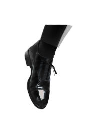 Rule 34 | 1other, absurdres, anhao1224, black footwear, black socks, feet, foot focus, highres, original, shiny footwear, simple background, socks, solo, white background