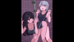 Rule 34 | 2girls, animated, competition swimsuit, cum, cumdrip, expressionless, futa with female, futanari, highres, looping animation, moaning, multiple girls, one-piece swimsuit, pixel art, sex, shiwa kou, shower (place), sound, swimsuit, tagme, vaginal, video