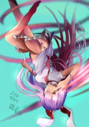 Rule 34 | 1girl, 2016, :p, animal ears, bad id, bad twitter id, breasts, dated, houdukixx, light purple hair, long hair, looking at viewer, necktie, one-hour drawing challenge, rabbit ears, red eyes, red necktie, reisen udongein inaba, shirt, short sleeves, small breasts, smile, solo, tongue, tongue out, touhou, upside-down, v over eye, very long hair, white shirt