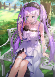 Rule 34 | ancient greek clothes, bird, euryale (fate), fate/grand order, fate (series), greco-roman clothes, highres, purple eyes, purple hair, twintails
