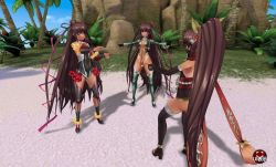 Rule 34 | 3d, 3girls, action taimanin, alternate costume, animal ears, blue sky, blush, boots, breasts, brown hair, cameltoe, curvy, dark-skinned female, dark skin, detached collar, high heels, highleg, highleg leotard, highres, japanese clothes, legs apart, leotard, lilith-soft, long hair, looking at another, marvel, meme, mizuki yukikaze, mizuki yukikaze (lightning onyx), multiple girls, multiple persona, official alternate costume, one-piece tan, pink eyes, pointing spider-man (meme), revealing clothes, screencap, see-through, see-through leotard, shiny clothes, shiny skin, side ponytail, skirt, sky, small breasts, spider-man (series), standing, taimanin (series), taimanin yukikaze, tan, tanline, thighs, thong leotard, transparent leotard, triple persona, twintails, very long hair, wide hips