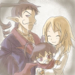 Rule 34 | age difference, baby, disgaea, family, father and son, king krichevskoy, laharl, lowres, mother and baby, mother and son, nippon ichi