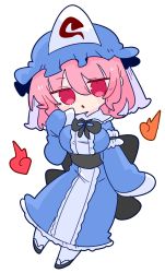 Rule 34 | 1girl, blue hat, blue kimono, full body, hair between eyes, hat, highres, japanese clothes, kimono, mob cap, op na yarou, parted lips, pink eyes, pink hair, saigyouji yuyuko, short hair, simple background, sleeves past fingers, sleeves past wrists, solo, touhou, triangular headpiece, white background, white legwear, wide sleeves