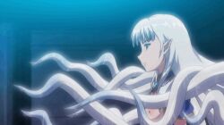 Rule 34 | 1girl, animated, animated gif, nipples, pandra, shirley (shiro) white, tentacle hair, tentacles, third-party edit, white hair