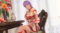 Rule 34 | 1girl, 3d, ayane (doa), breasts, dead or alive, large breasts, official art, purple hair, tecmo