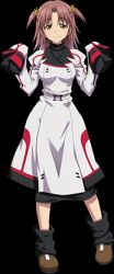 Rule 34 | 1girl, full body, infinite stratos, infinite stratos: archetype breaker, lowres, nohotoke honne, official art, school uniform, simple background, sleeves past wrists, solo, transparent background