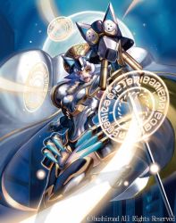 Rule 34 | 1girl, armor, armored boots, bodysuit, boots, cape, cardfight!! vanguard, company name, fur trim, hat, magic circle, night, night sky, official art, open mouth, pauldrons, r shotaro, short hair, shoulder armor, silver fang witch, sky, solo, staff, white hair, yellow eyes