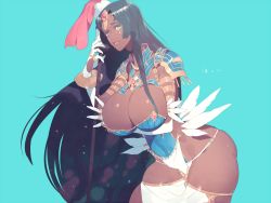 Rule 34 | 10r (tulipano), 1girl, armor, bad id, bad twitter id, black hair, blue eyes, breasts, circlet, cleavage, crying, curvy, dark skin, dark-skinned female, eg, fate/grand order, fate (series), forehead jewel, highres, huge breasts, large breasts, long hair, pauldrons, scheherazade (fate), shoulder armor, solo, tears, thick thighs, thighs