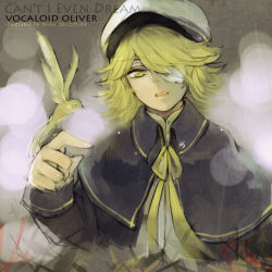 Rule 34 | 1boy, bird, blonde hair, blurry, bokeh, boyer, depth of field, eyepatch, hat, highres, james (vocaloid), male focus, neikusa, oliver (vocaloid), one eye covered, open mouth, sailor hat, solo, vocaloid, yellow eyes