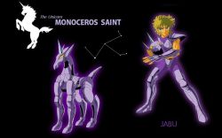 Rule 34 | armor, blonde hair, constellation, jabu, male focus, saint seiya, unicorn, unicorn jabu