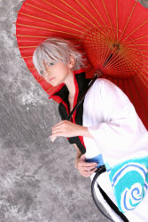 Rule 34 | cosplay, gintama, mizuhara arisa, photo (medium), sakata gintoki, silver hair