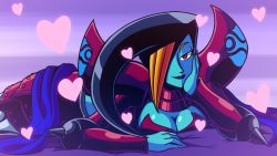 Rule 34 | 1girl, breasts, cleavage, half-closed eyes, heart, megasonger, nintendo, solo, tagme, the legend of zelda, the legend of zelda: oracle of ages, veran, wallpaper
