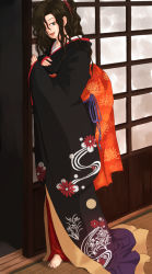 Rule 34 | 1girl, female focus, highres, japanese clothes, kejourou, kimono, nurarihyon no mago, ponytail, solo