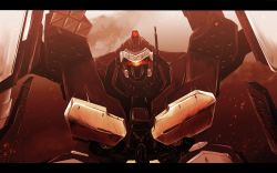 Rule 34 | armored core, glowing, glowing eyes, highres, letterboxed, looking at viewer, mecha, nekominase, no humans, robot
