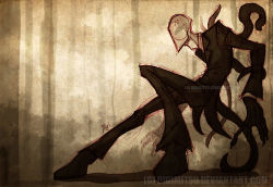 Rule 34 | 1boy, creepy, faceless, formal, full body, gradient background, lowres, male focus, slenderman, solo, suit, tagme