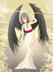 alternate_costume angel angel_wings highres long_hair mahdi wings yahari_ore_no_seishun_lovecome_wa_machigatteiru. yukinoshita_yukino