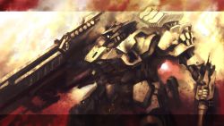 Rule 34 | armored core, fire, from software, gun, mecha, mozuo, paint, robot, simple background, weapon