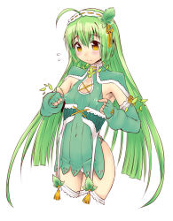 Rule 34 | 1girl, ahoge, armpits, blush, corset, covered erect nipples, covered navel, cowboy shot, cross-laced clothes, dress, elbow gloves, female focus, fingerless gloves, flat chest, flower knight girl, flying sweatdrops, garter straps, gloves, grabbing own breast, green dress, green gloves, green hair, hair between eyes, hairband, lace, lace-trimmed dress, lace-trimmed gloves, lace-trimmed legwear, lace trim, leaf, light smile, long hair, looking down, mint (flower knight girl), nipple stimulation, nipple tweak, panties, pantyshot, puffy nipples, ribbon, ribbon trim, short dress, side slit, simple background, smile, solo, standing, tassel, thighhighs, turtleneck, underwear, wamusato haru, white background, white panties, white thighhighs, yellow eyes