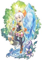 Rule 34 | 1girl, bell, blue eyes, cat, cat tail, crystal, final fantasy, final fantasy crystal chronicles, final fantasy crystal chronicles: echoes of time, sherlotta, silver hair, solo, tail