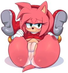 Rule 34 | 1girl, absurdres, amy rose, animal nose, ass, bangle, blush, boots, bracelet, breasts, cameltoe, dress, folded, furry, furry female, gloves, green eyes, hairband, headband, hedgehog, hedgehog ears, high heel boots, high heels, highres, holding legs, ichig8miruku, jewelry, legs up, medium breasts, naughty face, panties, partially visible vulva, pink fur, pink hair, presenting, pussy, pussy peek, red dress, red hairband, see-through, sonic (series), tail, thighs, underboob, underwear, wet, wet clothes, wet panties, white gloves, white panties