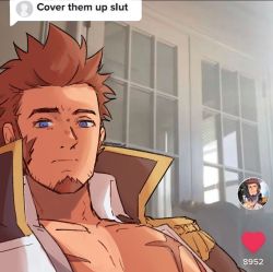 Rule 34 | 1boy, bara, blue eyes, brown hair, cover them up slut (meme), cross scar, epaulettes, facial hair, fate/grand order, fate (series), fringe trim, goatee, indoors, jacket, leather, leather jacket, long sideburns, looking at viewer, male focus, mature male, meme, military, military uniform, muscular, muscular male, napoleon bonaparte (fate), open clothes, open jacket, partially unbuttoned, pectoral cleavage, pectorals, scar, scar on chest, short hair, sideburns, solo, uniform, unower s, upper body