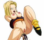 Rule 34 | 1girl, ahegao, anal, android 18, animated, blonde hair, blue eyes, bouncing breasts, breasts, cell (dragon ball), dragon ball, dragonball z, large breasts, looping animation, nipples, nude, open mouth, pussy, rape, short hair, submission, tentacles, third-party edit, uncensored, video, zone (artist)