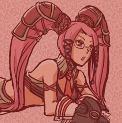 Rule 34 | .hack//, .hack//g.u., .hack//games, 00s, 1girl, bandai, cyber connect 2, glasses, lowres, pi (.hack//), pink hair, solo, twintails