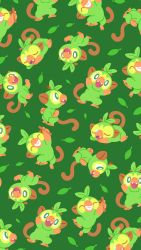 Rule 34 | commentary, creature, creatures (company), english commentary, game freak, gen 8 pokemon, green background, grookey, highres, nintendo, no humans, phone wallpaper, pokemon, pokemon (creature), simple background, versiris, wallpaper