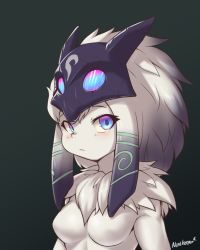 Rule 34 | 1girl, animal ears, breasts, glowing, glowing eyes, highres, kindred (league of legends), lamb (league of legends), league of legends, mask, nestkeeper, tagme