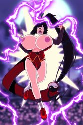 Rule 34 | 1girl, alternate breast size, animated, animated gif, blazblue, breast implants, breast padding, breasts, curvy, electricity, electrocution, highres, huge breasts, large areolae, large breasts, litchi faye ling, long hair, nipples, pain, resolution mismatch, ryona, silicone, skeleton, solo, source larger, torture, x-ray, zappy pappy