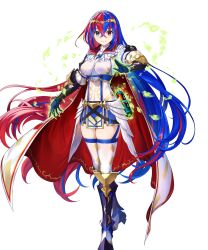 Rule 34 | 1girl, alear (female) (fire emblem), alear (fire emblem), armor, armored boots, blue eyes, blue hair, boots, breasts, cape, closed mouth, elbow pads, fire emblem, fire emblem engage, fire emblem heroes, full body, gauntlets, gloves, gold trim, hands up, heterochromia, highres, jewelry, knee boots, kousei horiguchi, long hair, long sleeves, looking at viewer, medium breasts, miniskirt, multicolored hair, nintendo, non-web source, official art, pale skin, pelvic curtain, puffy sleeves, red eyes, red hair, scroll, skirt, smile, solo, standing, thighhighs, tiara, transparent background, zettai ryouiki